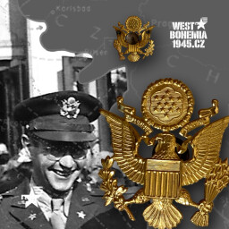 Originální důstojnický čepicový znak US ARMY OFFICER VISOR CAP EAGLE